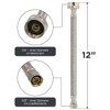 HIGHCRAFT 12 Inch Flexible Toilet Water Supply Line Braided Stainless