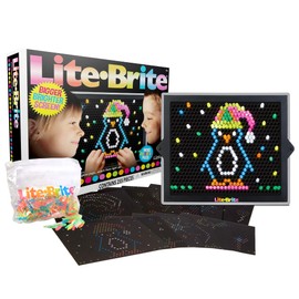 Lite-Brite | Ultimate Classic - Deluxe Version | Light Up Drawing Board, LED Board with Colours, Glow Art Neon Effect Drawing Board, Light Toys for Kids Ages 4+ | Basic Fun 02237