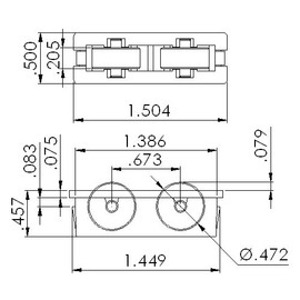 Set of 6 pcs Window Sash Rollers 1132
