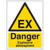 V Safety Danger Explosive Atmosphere - Portrait 150 x 200mm