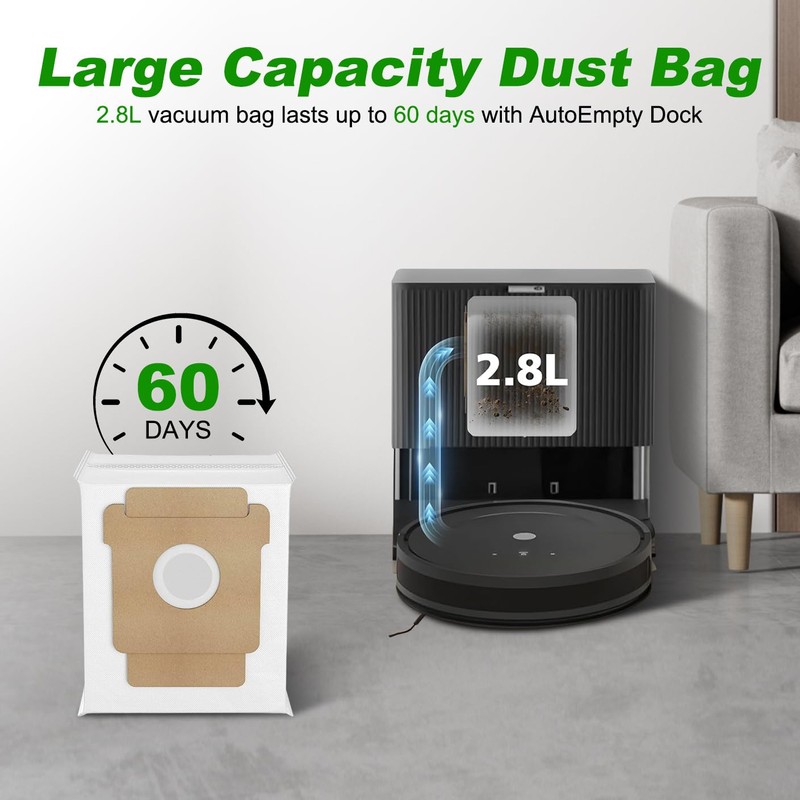 Q0520 Dust Bags for iRobot Roomba Vacuum 2 Essential Robot