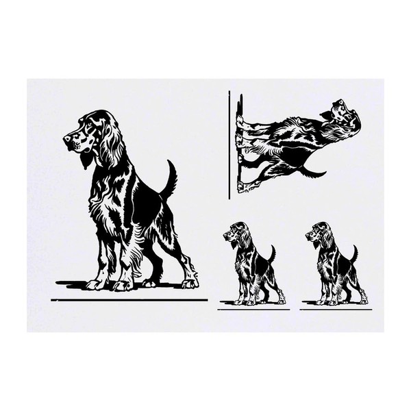 Azeeda 4 x 'Gordon Setter auf der Show' Temporäre Tattoos