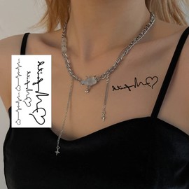 Samcos 30 Pcs Tattoo Stickers Tattoo Realistic Body Stickers Waterproof Long Lasting Tattoo Free Hand Ink Tattoos for Men Women (Style 2)