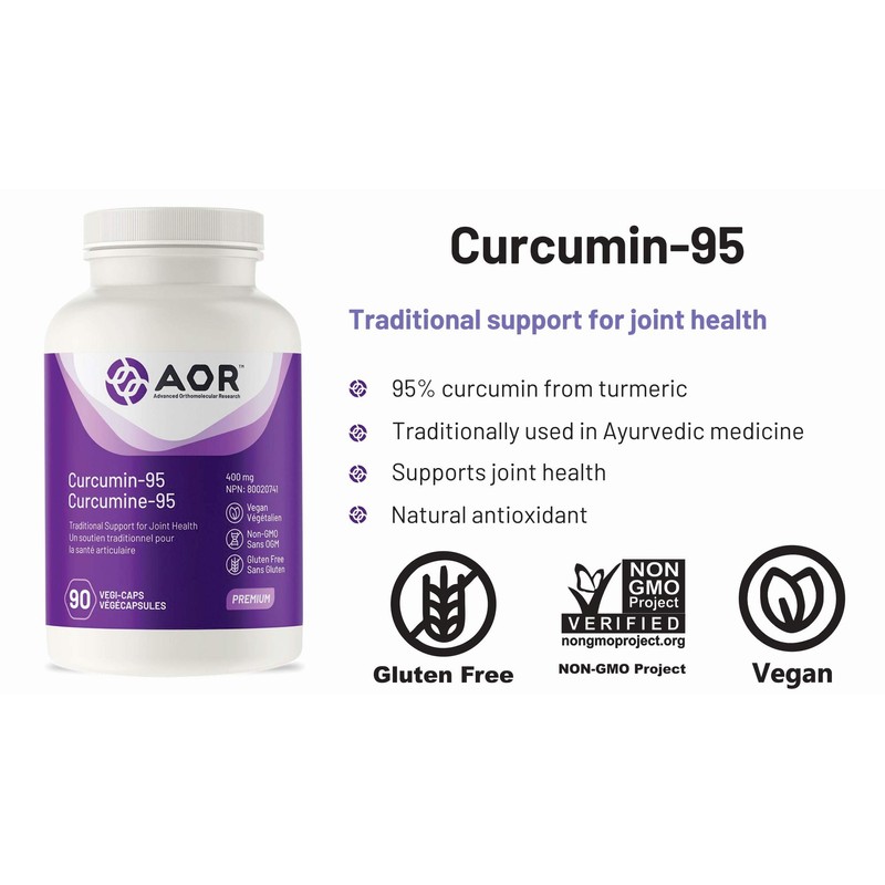 AOR - Curcumin-95-90 Capsules - Traditional Support for Joint Health