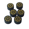 Collapsar 6pcs 14mm Black Multiple Layer Pigskin Pool Cue Tips
