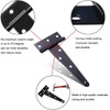 KAHEIGN 6Pcs Tee Shed Hinge, 25CM Heavy-Duty Metal Iron T-Hinge