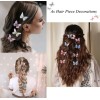 20 Pzs Para El Pelo Con Forma De Mariposa Cabello
