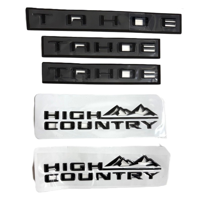 Set 5pack 3PCS for Tahoe Plus 2PCS High Country Emblems
