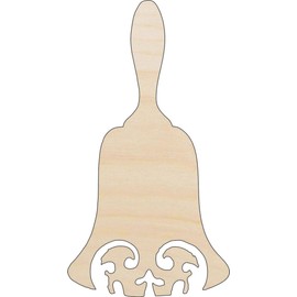 Music Bell - Laser Cut Out Unfinished Wood Craft Shape WDG2 10" / 1/4" thick