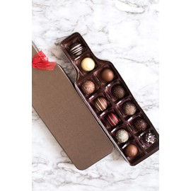 Gourmet Chocolate Truffle Gift Box - Perfect Birthday or Christmas Gift Box - Wrapped in Bow and Ready to Gift - 12 Pieces - by Sugar Plum Chocolates