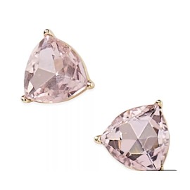 Jewels by Park Lane Park Lane "BONNET EARRINGS" Pink Trillion Cut Crystals/High Polish Silver