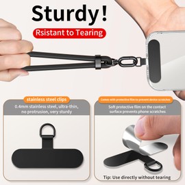 XCHKRM Adjustable Anti-Theft Phone Lanyard - Universal Crossbody Strap with 1 Phone tether Tab for All Cell Phones & Keys