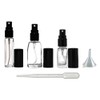 Riverrun Variety Set Small Travel Perfume Atomizers Glass Bottles Black
