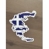 GREECE SILHOUETTE FLAG MAP FLAG BUMPER STICKER LAPTOP STICKER