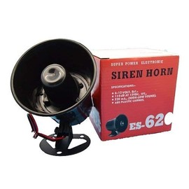 Black 12v 15w Super Power Electronic Wired Electronic Car Siren Horn Loud Speaker Alarm for Home Alarm System
