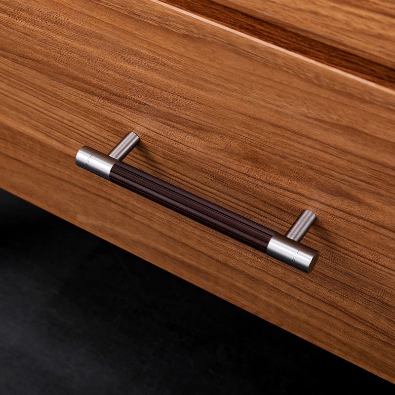 TRUSTMI Cabinet Pulls 10 Packs 4-Inch Hole Center Splined Solid