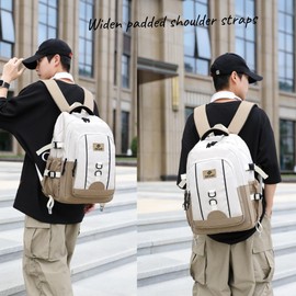 NIWEIYA Kids Backpack for Boys & Girls, Middle School Backpacks for Teens Boys, Elementary Student Bookbag School Bags for Boys Casual Daypack,Khaki