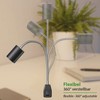 ledscom.de WAIKA GU10 Socket Lamp Gooseneck Switch Black Includes GU10