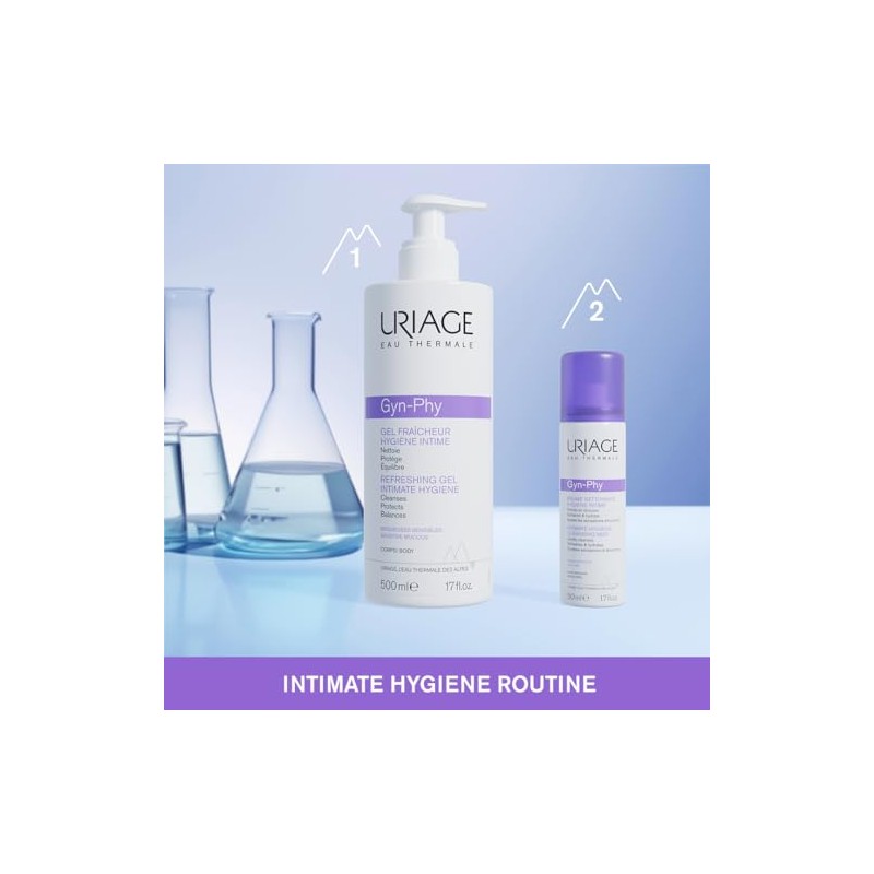 URIAGE Gyn Phy refrescante gel íntimo 17 onzas líquidas
