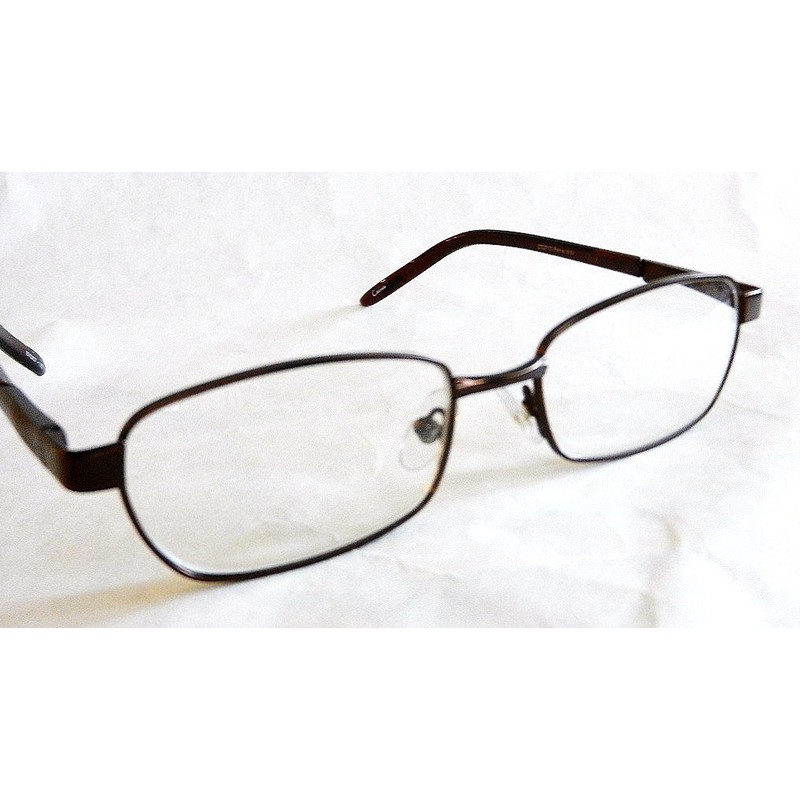 Magnivision +2.25 Brown Wire Frame Reading Glasses w/ Spring Hinges