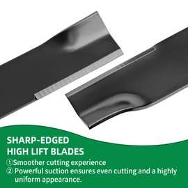 02961700 High Lift Mower Blades, Compatible with A riens Gra vely 54" Deck, 70763400 Replacement Blades Compatible with A riens Zoom XL/ Gra vely ZTXL 2554 ZTXL 2448 ZTXL 2548 ZTXL Zero Turn Mowers