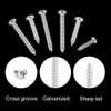 VooGenzek Pack of 800 Silver Self-Tapping Screws, Pan Head Tapping