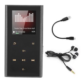 Lossless Long Palyback MP3 Uitrathin TF Card FM Radio Recorder Audio Music Player (8G Black)