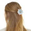 Large Non-Slip Metal Sparkly Flower Hair Clips for Women -4Pcs