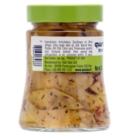 FRATELLI D'AMICO - Quartered Artichokes In Oil "Roman Style", Premium Quality, Chef Selection, 9.9 oz (280 g), Antipasto, Seasoned, Carciofi, Product of Italy