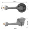 WADEO Propane Burner Head, High Pressure Cast-Iron Round Turkey Fryer