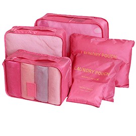 LerBen® 6pcs Travel Bag-in-Bag Luggage Organizer Storage Bag Set