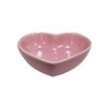 Yuauy 6 pcs Pink Heart Shaped Porcelain Soy Sauce Dish