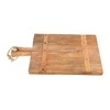 Creative Co-Op Mango Wood Cheese Board with Rope on Handle