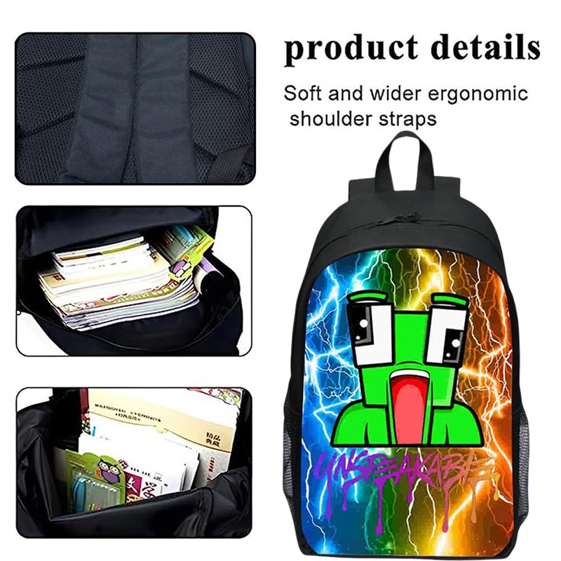 bzjqh Unspeak-able School Backpack, Unspeak Backpack, Frog Bookbag for Kids,