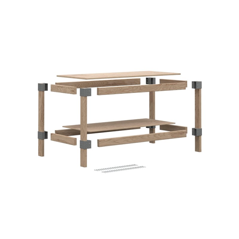 Heavyweight 2' x 4' Do-It-Yourself Workbench Kit,Gray