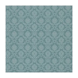 CONCORD WALLCOVERINGS ™ Textured Wallpaper Damask Featuring Floral Pattern, Blue Satin, 21 in x 33 Ft (56 sq. ft), SL27570
