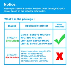 LCL Compatible 071 071H CRG071H High Capacity Toner Cartridge(Indicate Toner Level) Replacement for Canon LBP122dw LBP122 LBP120 MF270 MF273dw MF272dw MF275dw Printer Support for Fax (2-Pack Black)