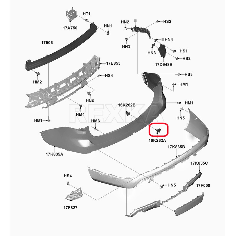 Rexka 10pcs Rear Bumper Cover Clip for Ford 3M8Z16K262B Explorer