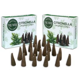 Citronella Incense Cones - Total 20 Cone Incense - Dual Pack of 10 Insence Cones - Incense Cones Scented - Cone Incense Scents - Insense Cones - Incent Cone