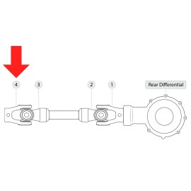 Caltric Rear Propeller Shaft Yoke Joint Fits Can-Am Outlander 800 / MAX 800 2006-2008