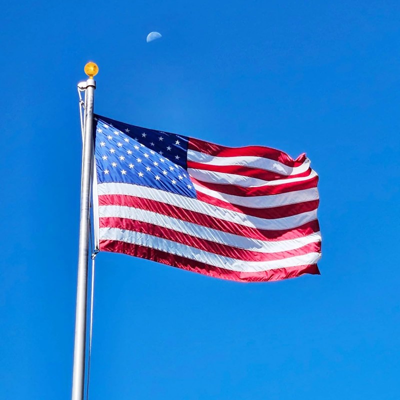 Frunke Flag Pole Topper Golden Ball for Outdoor, Flagpole Ball