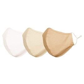 DALIX Skin Tone Face Mask 3 Layer Filter Pocket Nose Piece Light Tone - L-XL (3-Pack)