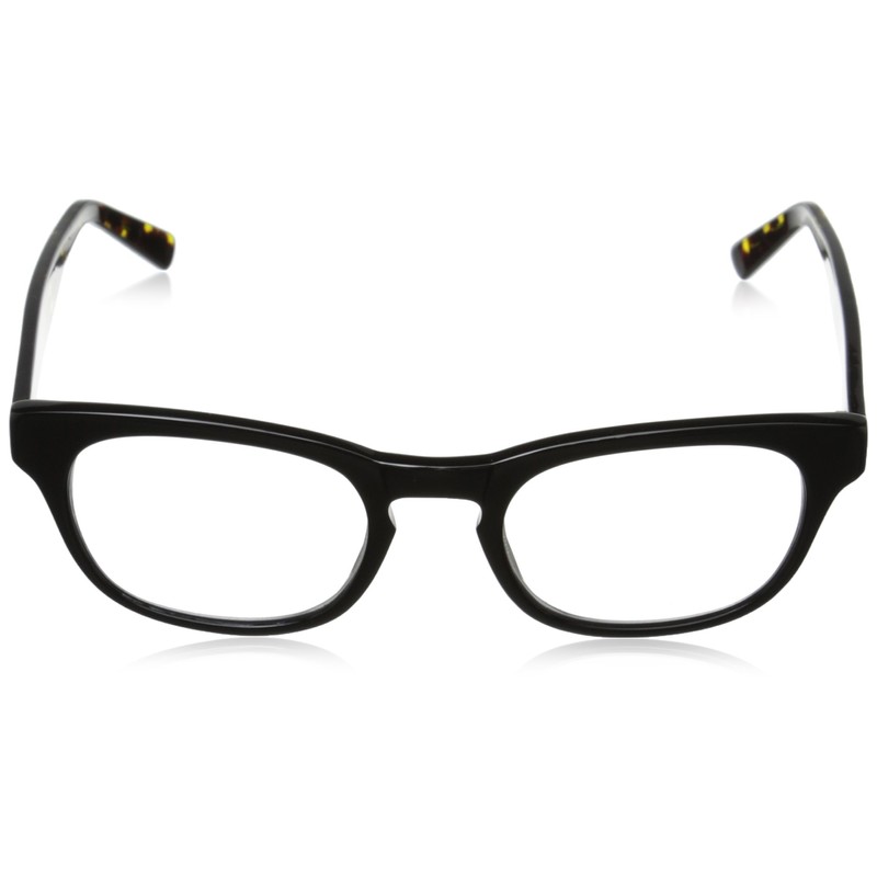 A.J. Morgan Requiem 2.50 Rectangular Reading Glasses, Black & Tortoise,