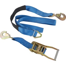 Safety Racing Ratchet Tie Down w/Axle Strap, Blue
