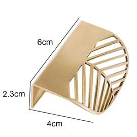 Candeon Concealed Furniture Handles, Pack of 4 Cabinet Handles, Gold Concealed Drawer Handles, Brass Furniture Handles, Kitchen Handles, Leaf-shaped Hidden Handles for Kitchen Cabinets, Drawer,