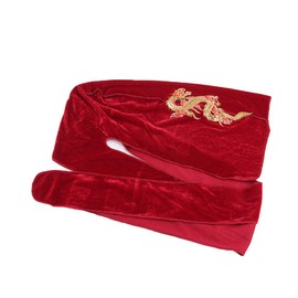 Qianmome - Bandana de Terciopelo para Hombre, diseño de dragón, Tjm-05n-wine, IN