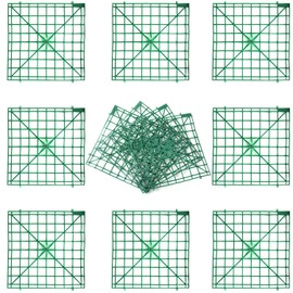 Artificial Flower Grid Panels,DIY Flowers Wall Frames,Flowers Wall Arches Backdrop,Plastic Fences Frames for Wedding Party Flower Grids,Artificial Flowers Plant Base,12Pieces,10x10 Inches