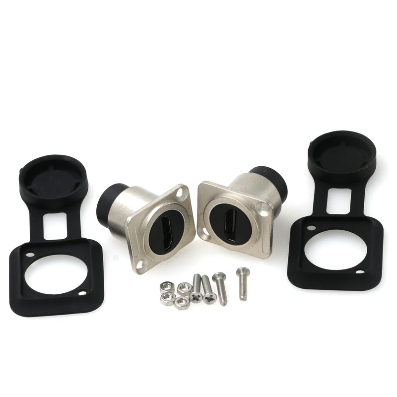 ZBLZGP HDMI Bulkhead Extension Socket D Type Panel Mount HDMI