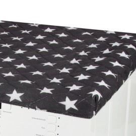 Bestgoodies Dryer and Washing Machine Cover (Stars - Anthracite) 60 x 60 cm with Elastic Band, Dryer Cover Washing Machine Cover - Dryer Pad