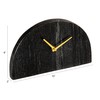 Bloomingville Decorative Half Moon Marble Mantel Clock, Black and Gold